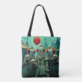 Drei gruselige Clowns Skull Few Design Tasche (Rückseite)
