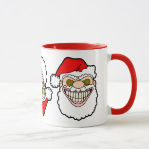 Drei gruselige Weihnachtsmänner Weihnachts-Grafik  Tasse
