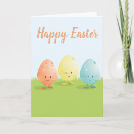Drei Gruß-Karte Osterei-| Feiertagskarte