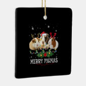 Drei Guinea Weihnachtslicht Weihnachtsmannmütze Keramikornament (Rechts)