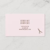 Drei Haarstile Illustration Girly Pink Visitenkarte (Rückseite)