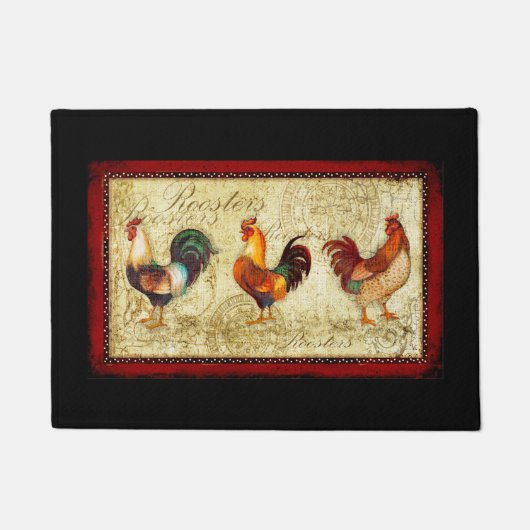 Drei Hähne Fußmatte (Vorderseite)