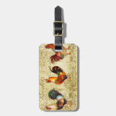 Drei Hähne Gepäckanhänger (Vorderseite vertikal)