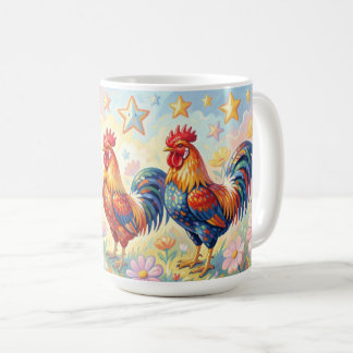 Drei Hähne Kaffeetasse