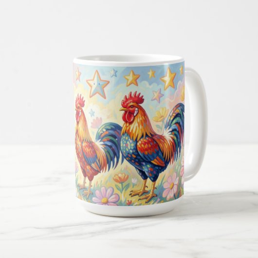 Drei Hähne Kaffeetasse (VorderseiteRechts)