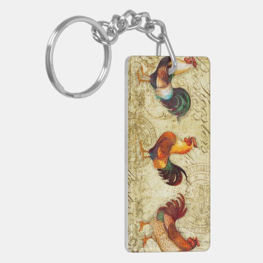 Drei Hähne Schlüsselanhänger (Vorderseite links)