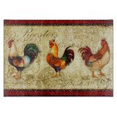 Drei Hähne Schneidebrett (Vorderseite)