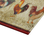 Drei Hähne Schneidebrett (Ecke)