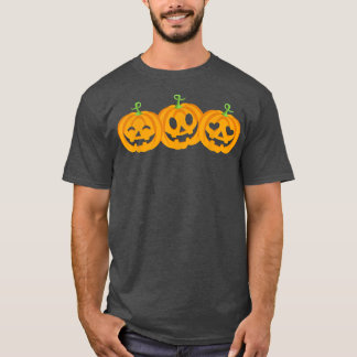 Drei halbwinterliche Kürbis-Kürbislaterne T-Shirt