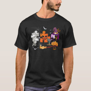 Drei Halloween Autismus Bewusstsein Mummy Pumpkin  T-Shirt