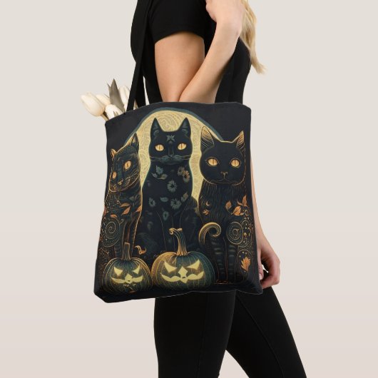 Drei-Halloween-Kuchentasche, katzentucktasche Tasche (Von Nahem)