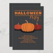 Drei Halloween Pumpkins Einladung (Vorne/Hinten)