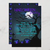 Drei Halloween Pumpkins Halloween-Party Einladung (Vorne/Hinten)