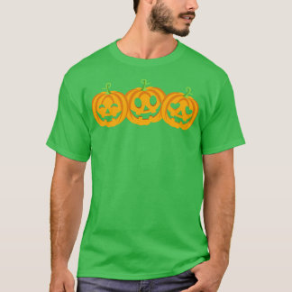 Drei halloween pumpkürbis in Lantern T-Shirt