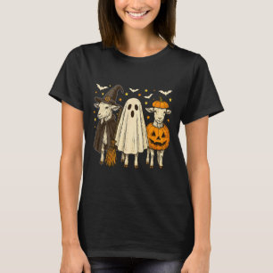 Drei Halloween-Ziegen Cosplay Hexe Boo Geschnitzte T-Shirt