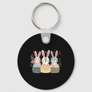 Drei Häschen Ostern Hase Hasenohren Grafik Schlüsselanhänger