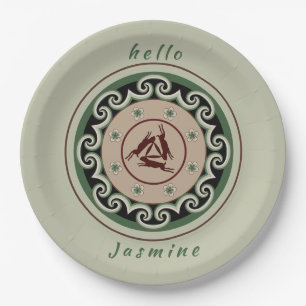 Drei Hasen, die drei Ohren mit ineinander greifen Pappteller