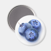 Drei Heidelbeeren Magnet (Vorderseite/Rückseite)
