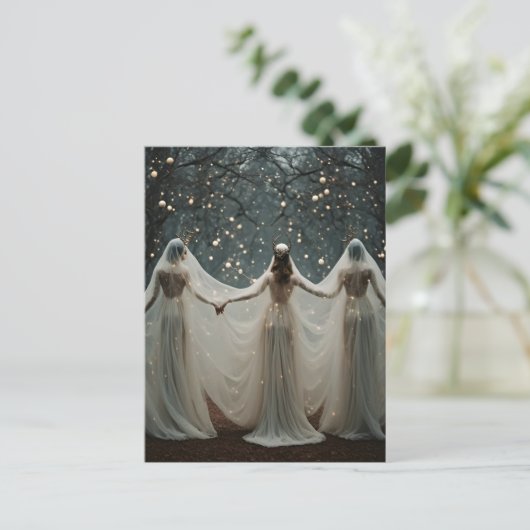 Drei heidnische Frauen Postkarte (Stehend Vorderseite)