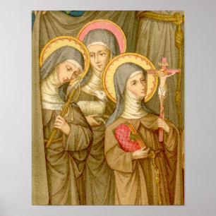 Drei Heilige der Armen Klarissen (SAU 027) 11"x14" Poster