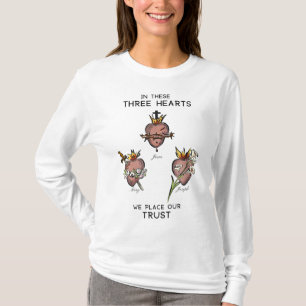Drei heilige Herzen von Jesus Mary Joseph, JMJ, Ka T-Shirt