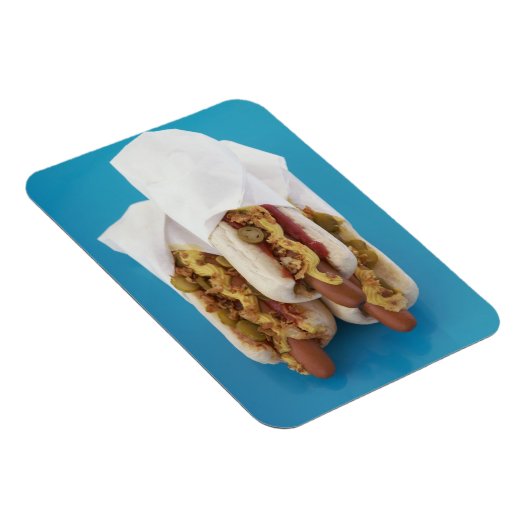 Drei heiße Hunde mit Brötchen Magnet (Rechte Seite)