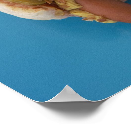 Drei heiße Hunde mit Brötchen Poster (Ecke)