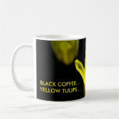 Drei helle, gelbe Tulpen Kaffeetasse (Links)
