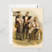 Drei Herdsmen/Cheesemaker aus Gruyeres Postkarte (Vorne/Hinten)