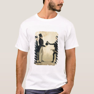 Drei Herren, die sich grüßen (w/c und Tinte w T-Shirt