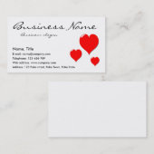 Drei Herz-Visitenkarte Visitenkarte (Vorne/Hinten)