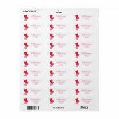 Drei Herzen auf Weiß mit rotem rosa Text (Vorne)