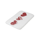 Drei Herzen Badematte (Schrägansicht)