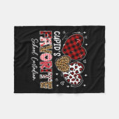 Drei Herzen Cupid's Favorite School Custodian Fleecedecke (Vorderseite (Horizontal))