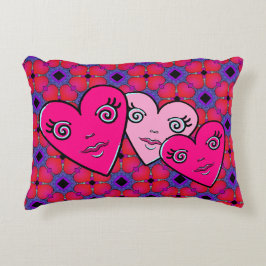 Drei Herzen Dekokissen