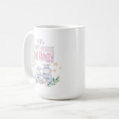 Drei Herzen eine Familie Niedlich Hippos Pink Kaffeetasse (Vorderseite Links)