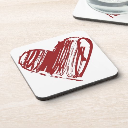 Drei Herzen Getränkeuntersetzer (Linke Seite)