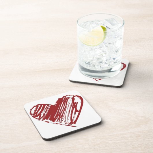 Drei Herzen Getränkeuntersetzer (Rechte Seite)