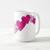 Drei Herzen Kaffeetasse (VorderseiteRechts)