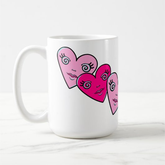 Drei Herzen Kaffeetasse (Links)