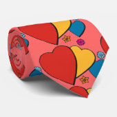 Drei Herzen - Krawatte (Gerollt)