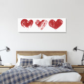Drei Herzen Leinwanddruck (Insitu (Schlafzimmer))
