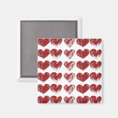 Drei Herzen Magnet (Vorderseite/Rückseite)