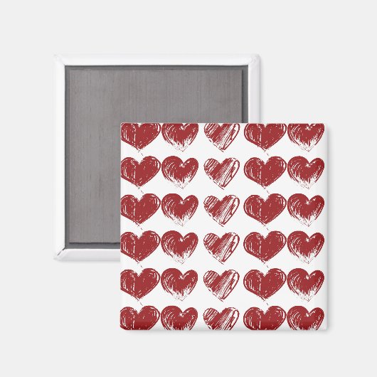Drei Herzen Magnet (Vorderseite/Rückseite)