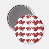 Drei Herzen Magnet (Vorderseite/Rückseite)