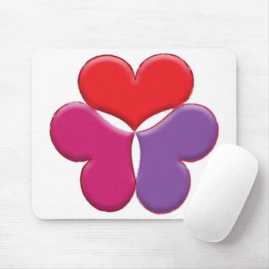 Drei Herzen Mousepad (Mit Mouse)