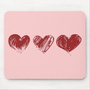 Drei Herzen Mousepad