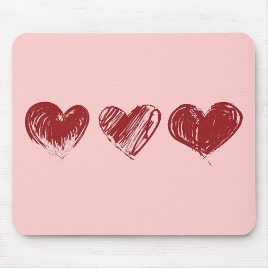Drei Herzen Mousepad (Vorne)