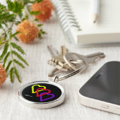 Drei Herzen Personalisiert Schlüsselanhänger (Seite)