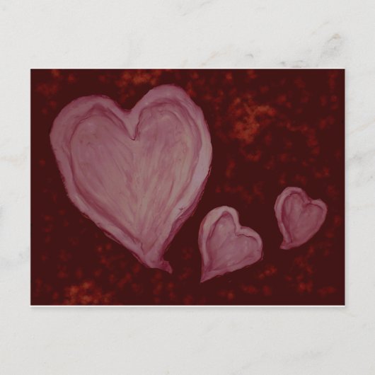 Drei Herzen Postkarte (Vorderseite)